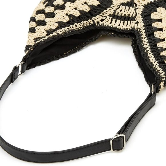 Straw Hobo Bag Women Canvas Shoulder Tote Beach Summer Holiday Work main image 8